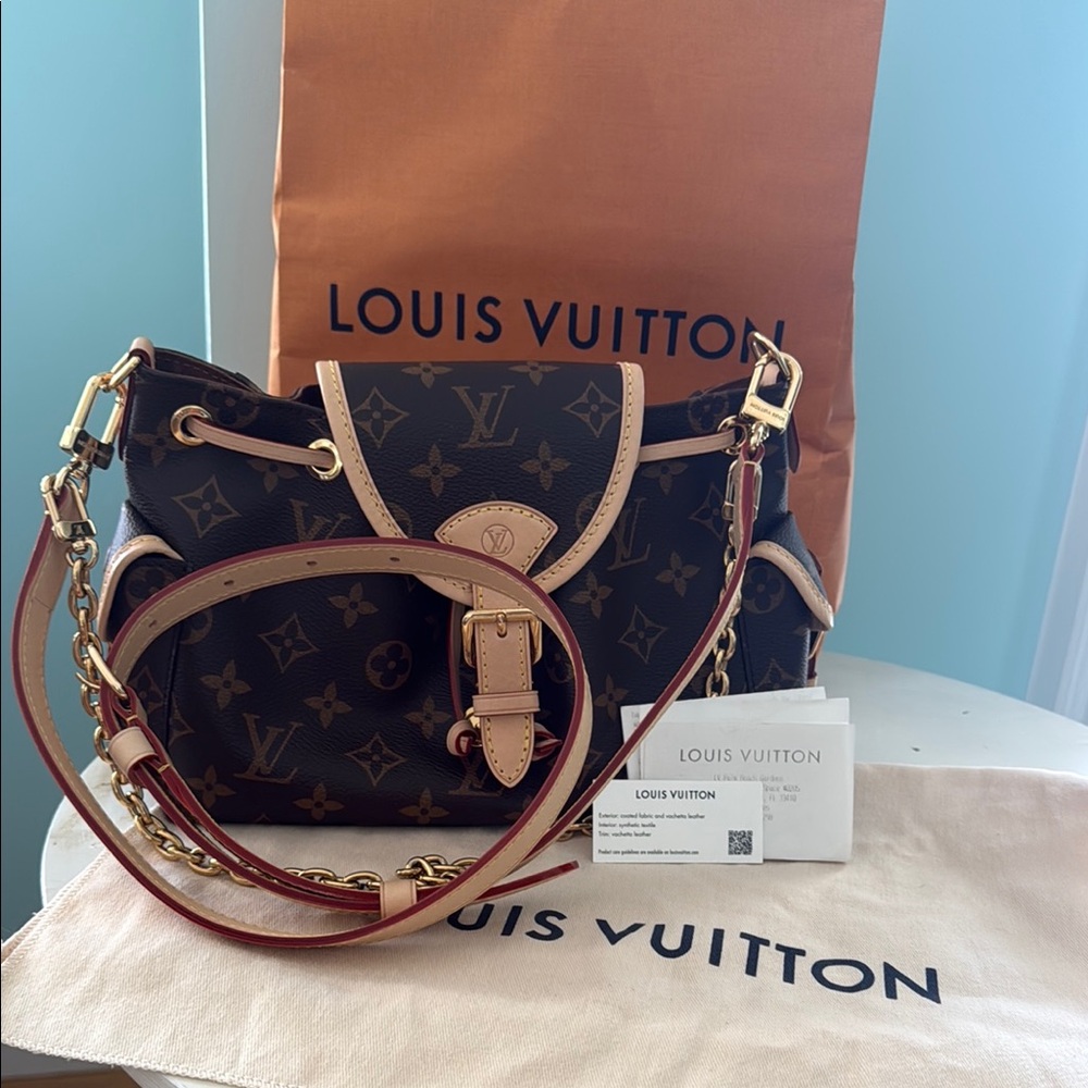 Louis Vuitton Odyssee Monogram Canvas Shoulder/Cossbody Bag in Brown w/dust bag